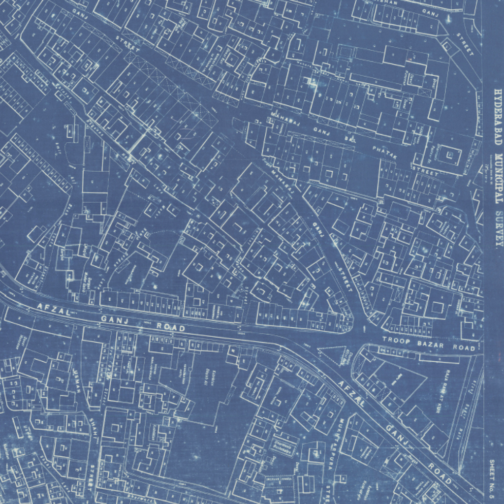 Munn Survey map of Hyderabad 1912-1915